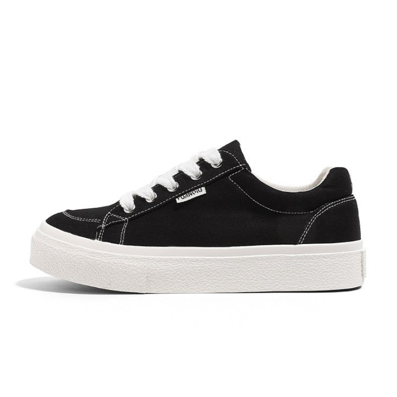 Women's Contrast Stitch Low Top Canvas Sneakers