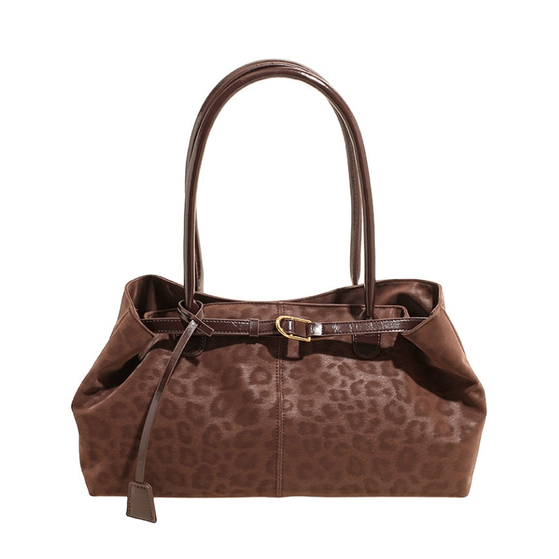 Casual Large Capacity Leopard Print Shoulder Bag