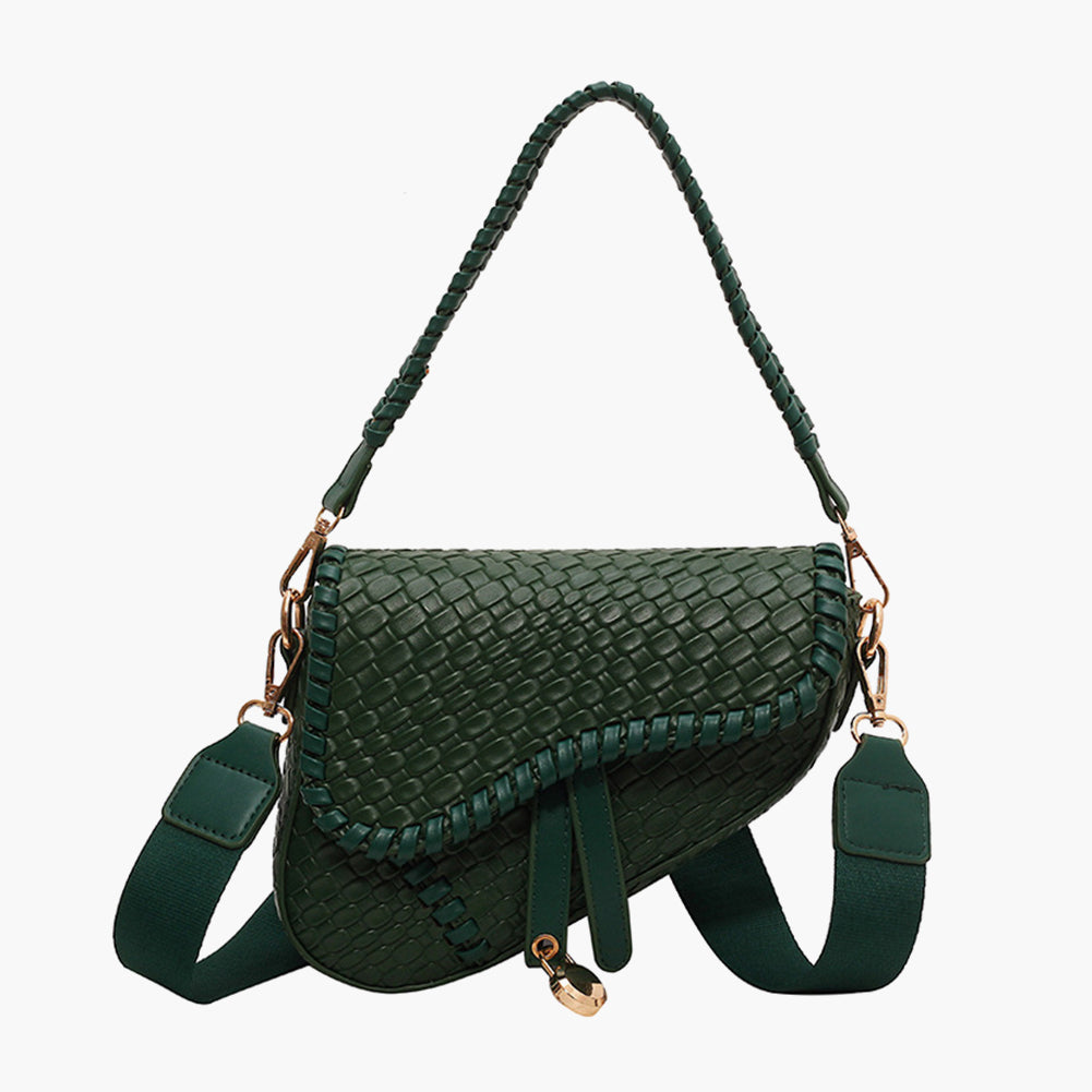 Woven Wave Saddle Bag