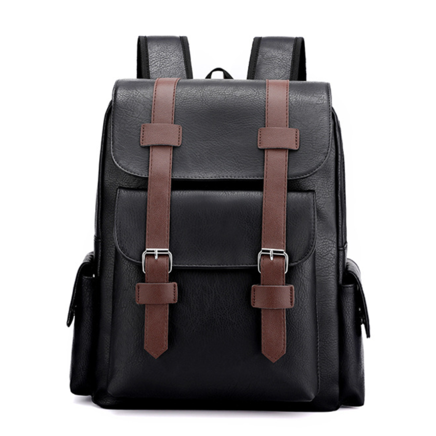 Soft PU Leather Large Capacity Laptop Travel Backpack