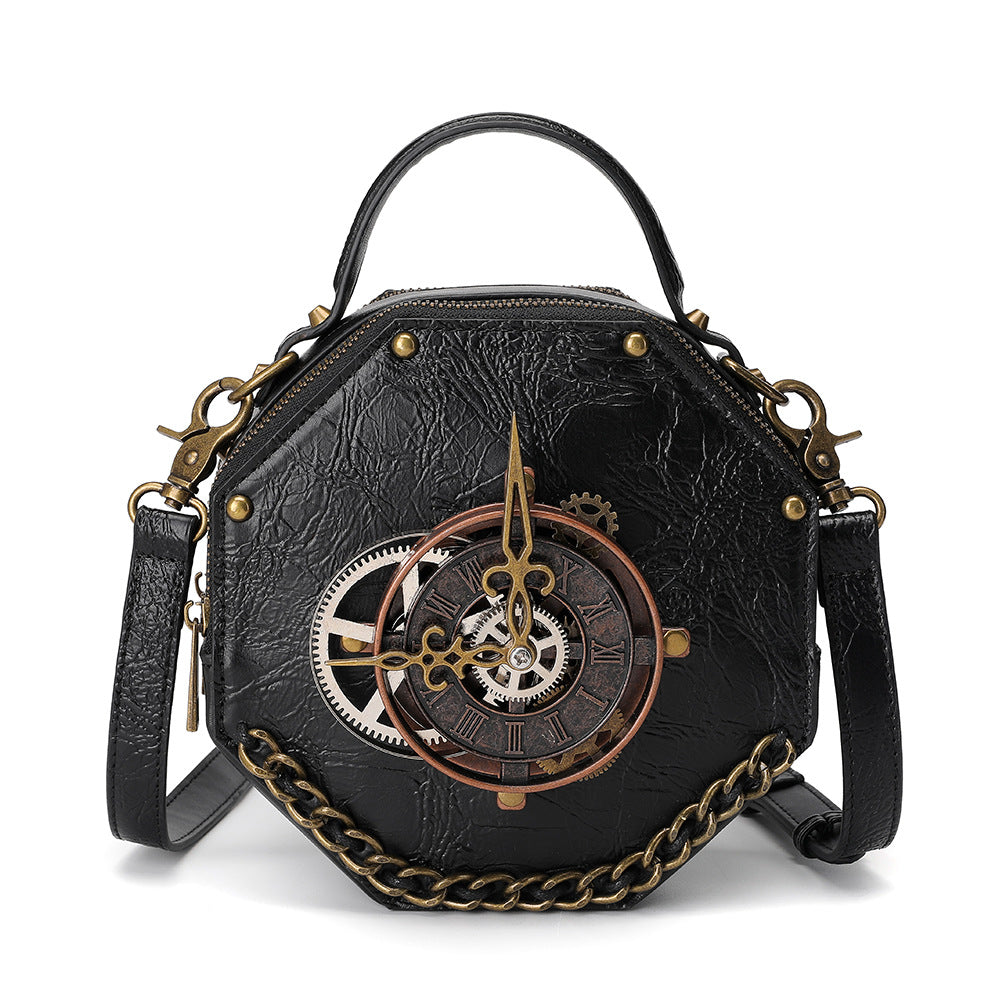 Mechanical Edge Texture Crossbody Bag