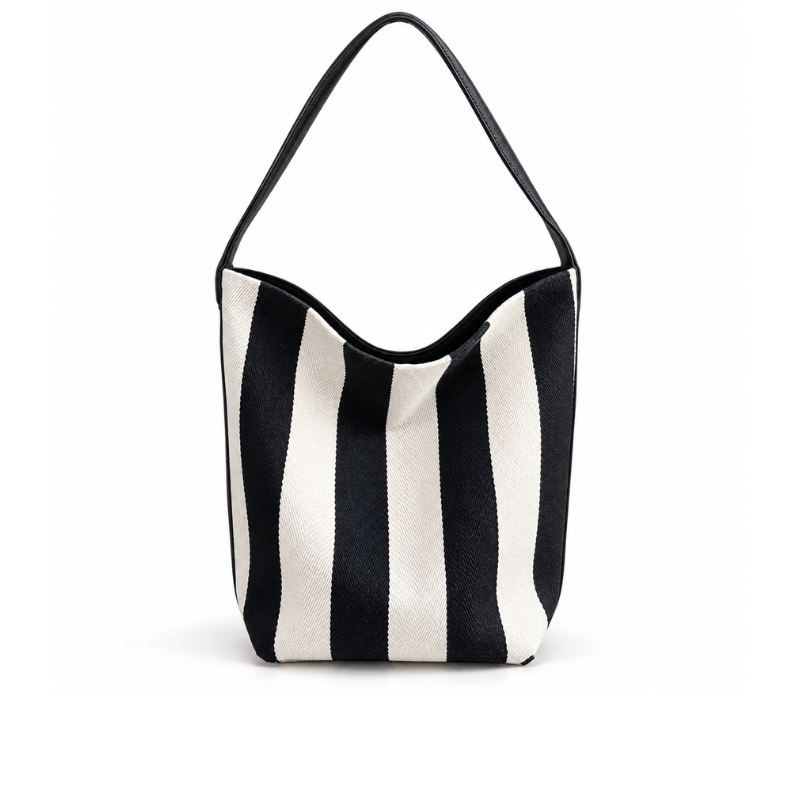 Monochrome Stripe Women’s Shoulder Bag