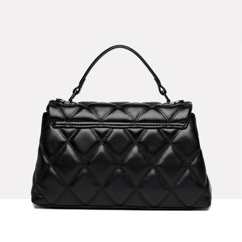 Elegant Quilted Flap Handbag with Crossbody Strap