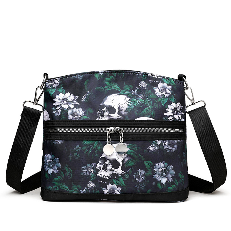 Floral Skull Crossbody Bag