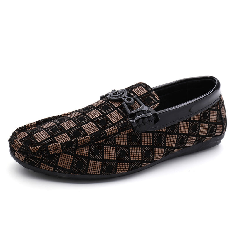Men's Geometric Pattern Slip On Loafers
