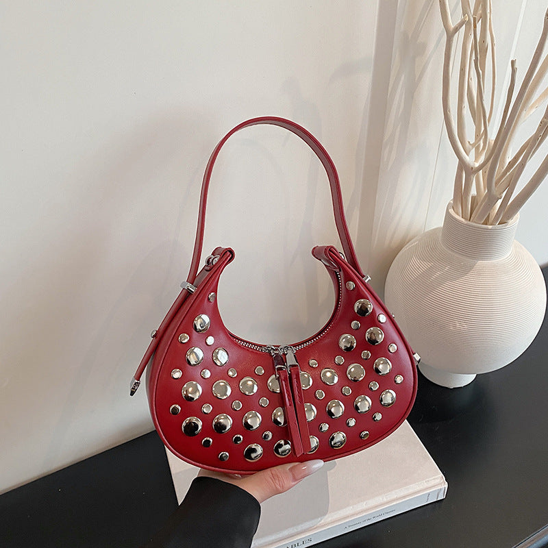 Scarlet Stud Shoulder Bag