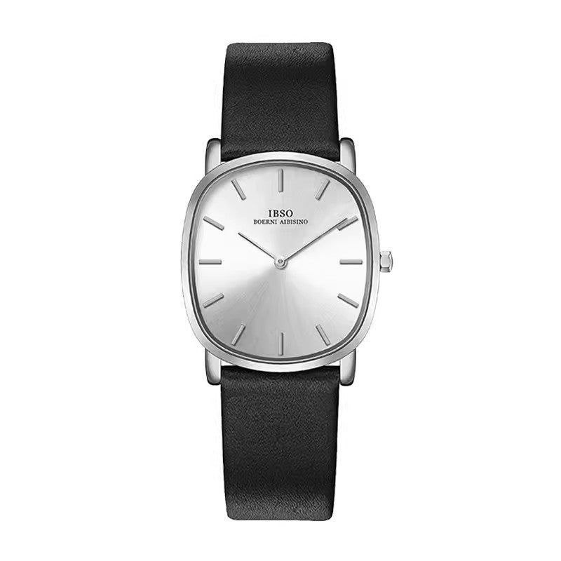Olive Arc Minimal Leather Watch