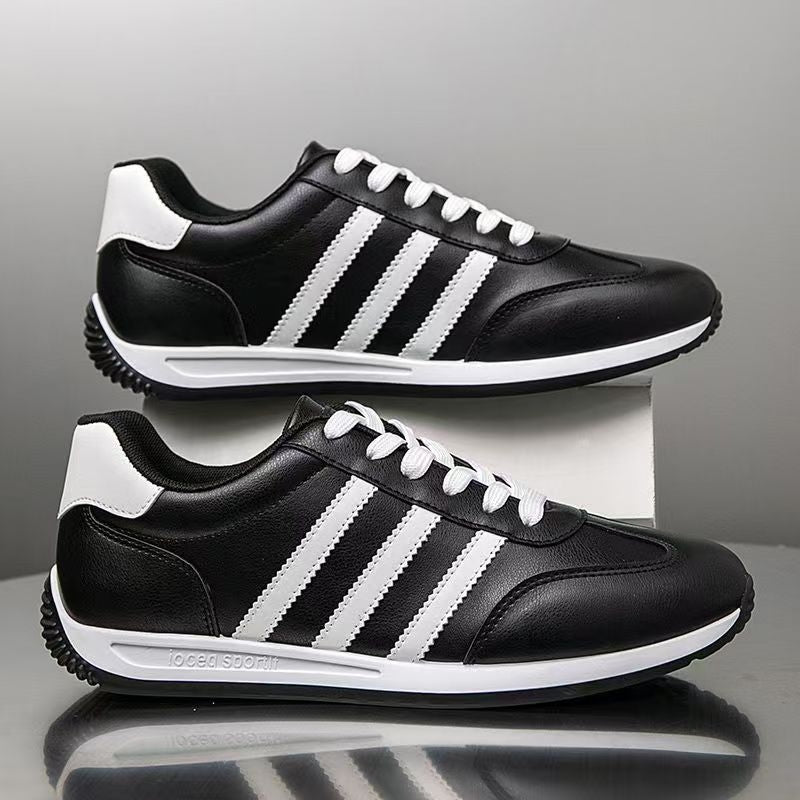 Classic Black & White Stripe Sneakers