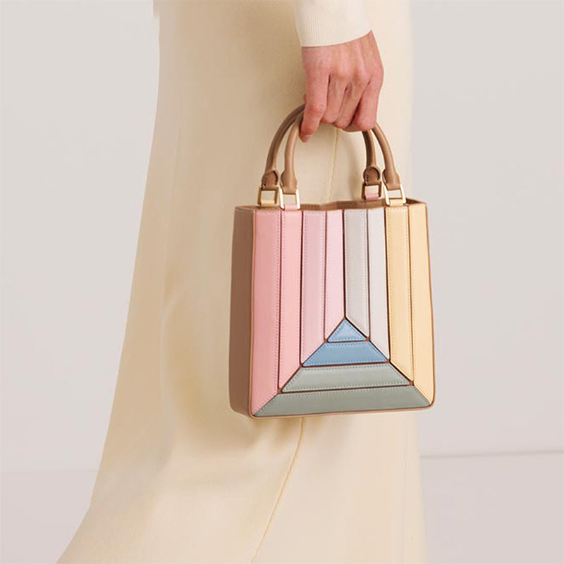 Pleated PU Leather Mini Shoulder Handbag