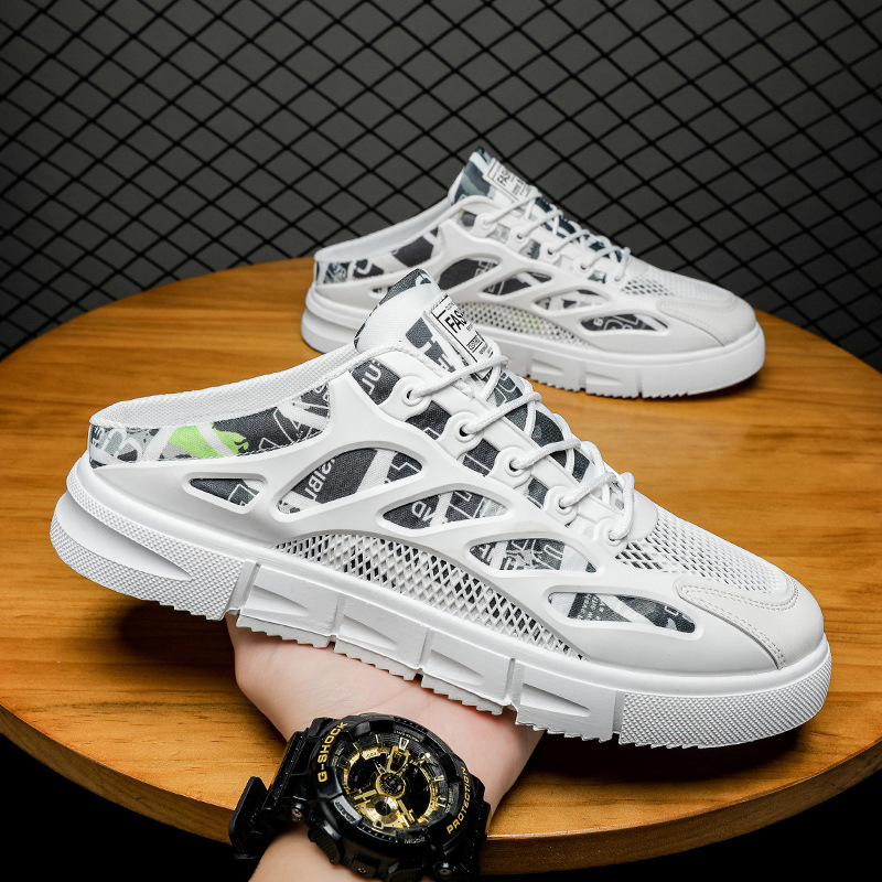 Men's Breathable Mesh Open-Back Urban Fashion Sneakers