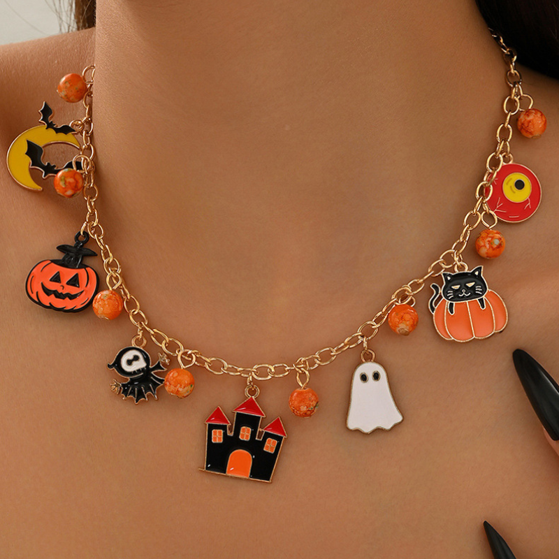 Midnight Charm Women’s Halloween Pendant Necklace