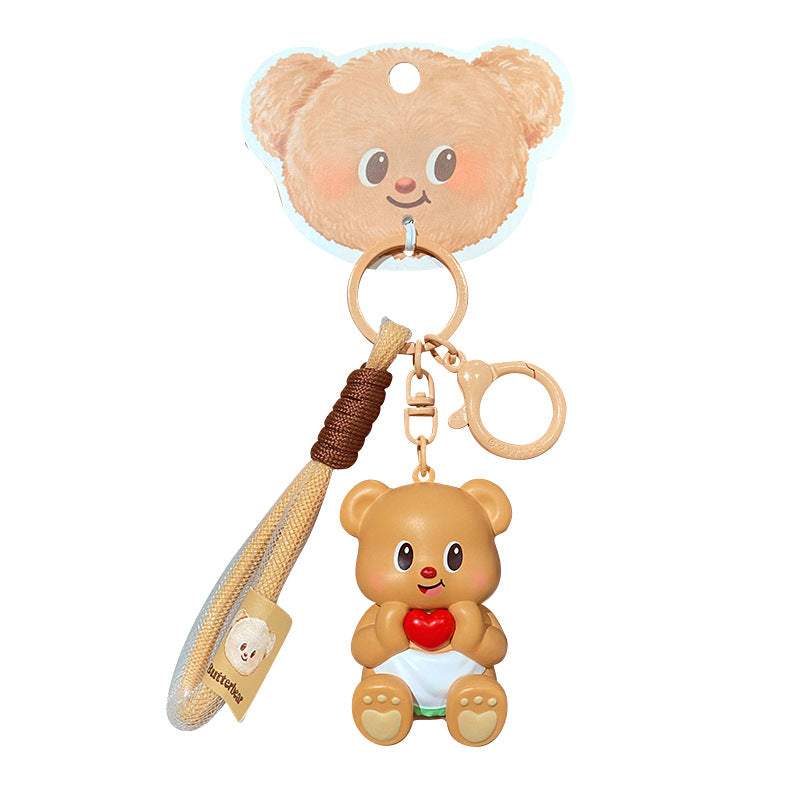 Golden Butter Bear Keychain