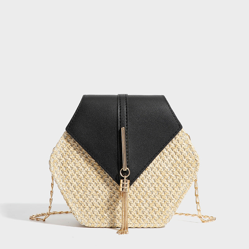 Summer Woven Crossbody Beach Bag