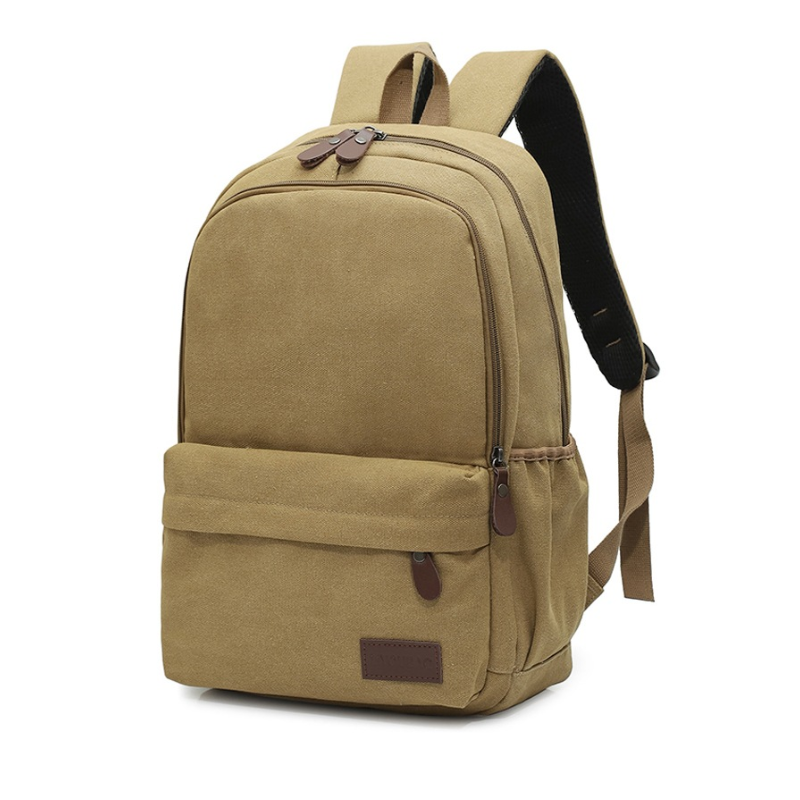Durable Canvas Everyday Multi-Zip Backpack