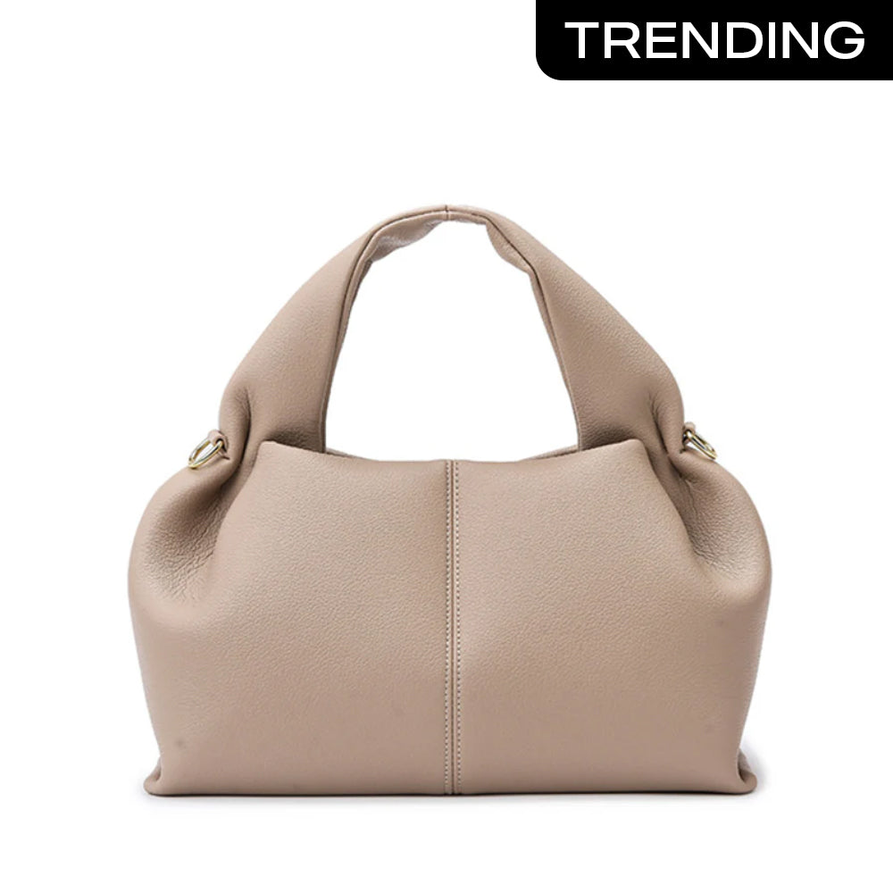 French Style PU Leather Dumpling Messenger Bag