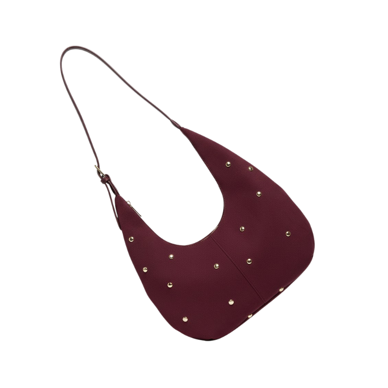 Slouchy Studded Shoulder Bag