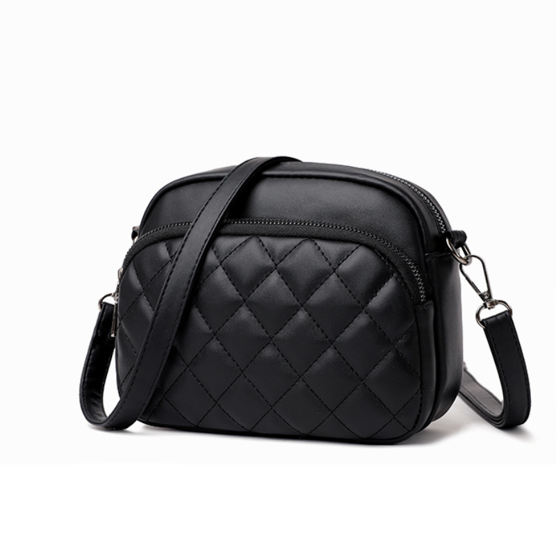 Noir Quilt Crossbody Bag