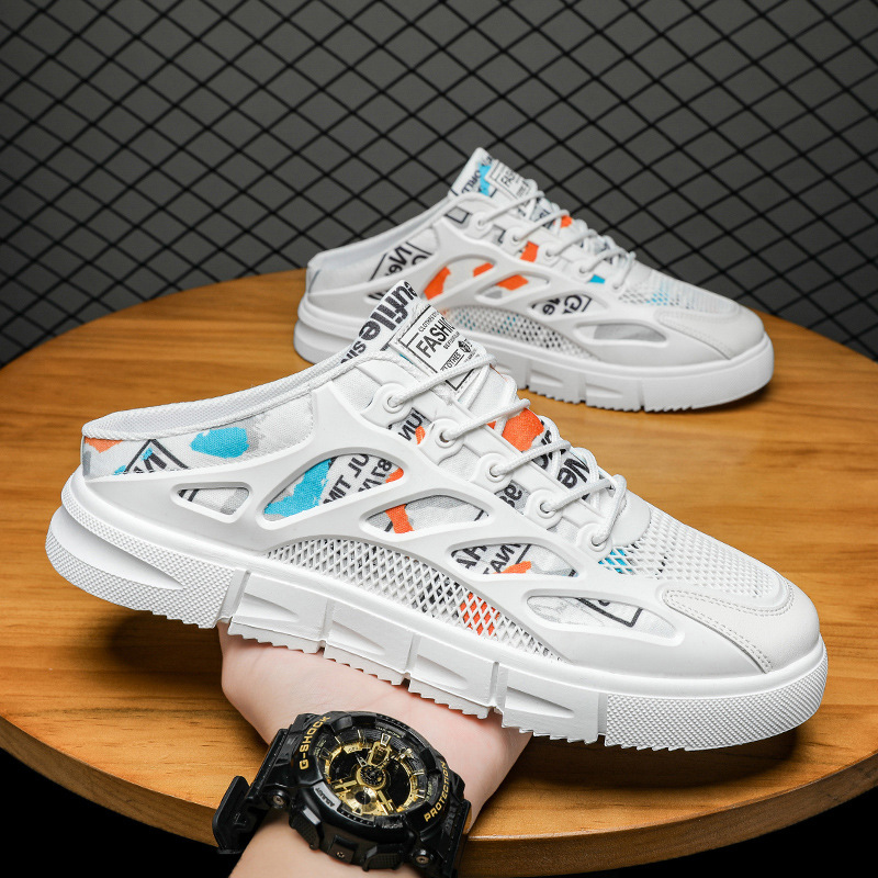 Men's Breathable Mesh Open-Back Urban Fashion Sneakers