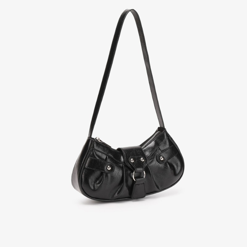 Women's Curved Baguette Shoulder Bag