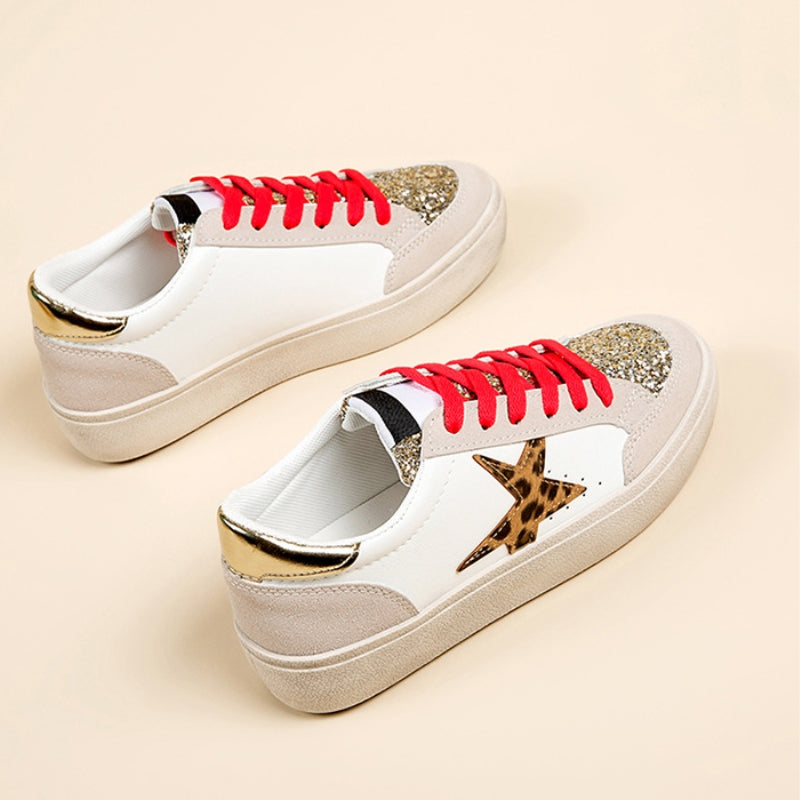 Women's Fashion Star Motif Platform Sneakers