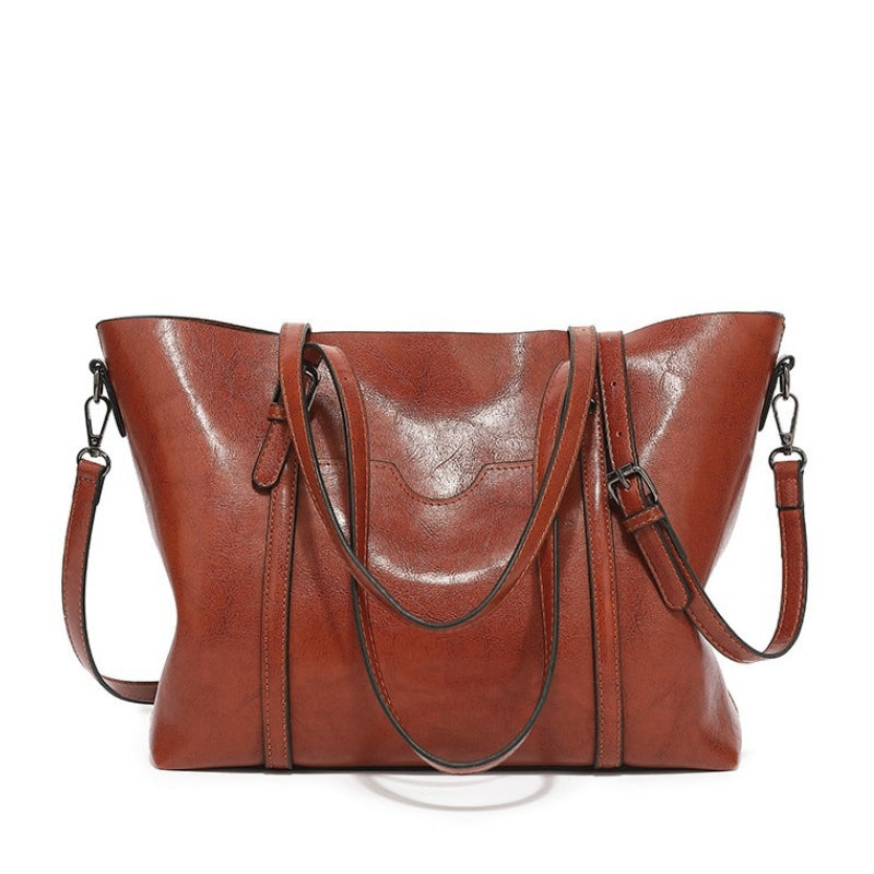 Women's Polished Leather Shoulder Bag