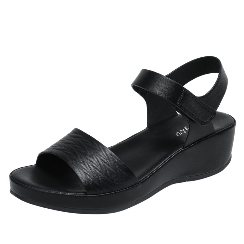 Modern Textured Wedge Sandals for Women