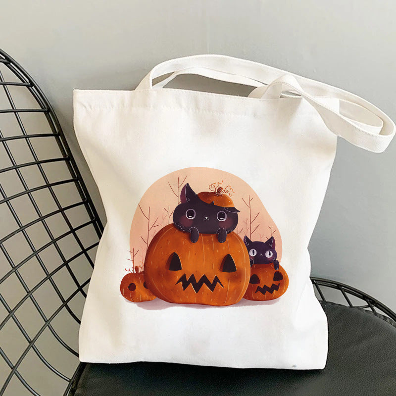 Pumpkin Cat Women’s Halloween Tote Bag