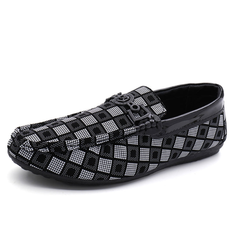 Men's Geometric Pattern Slip On Loafers