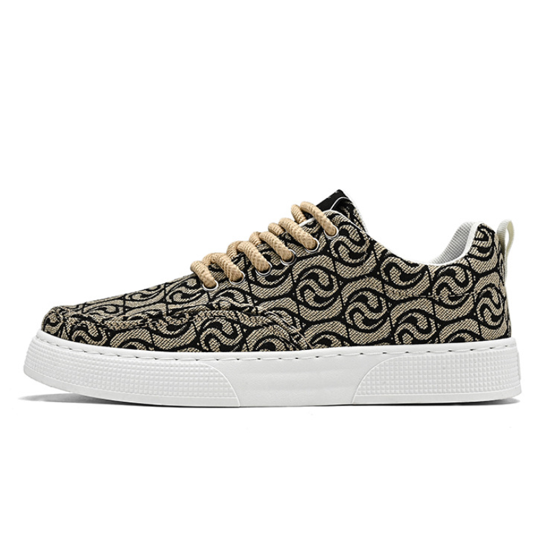 Women's Bold Monogram Print Urban Platform Sneakers