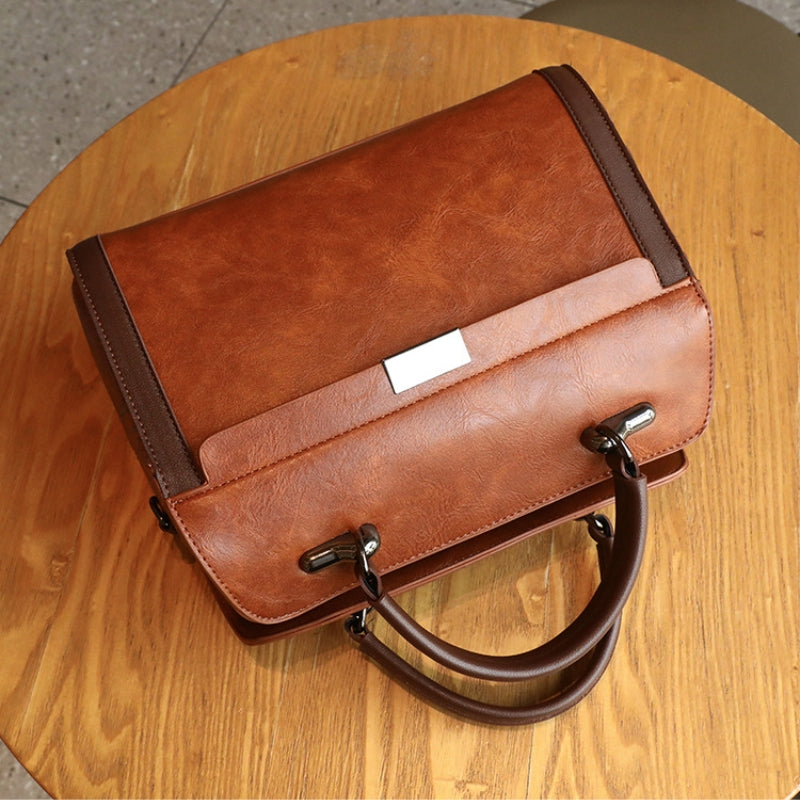 Women's Professional Structured Top Handle HandBag