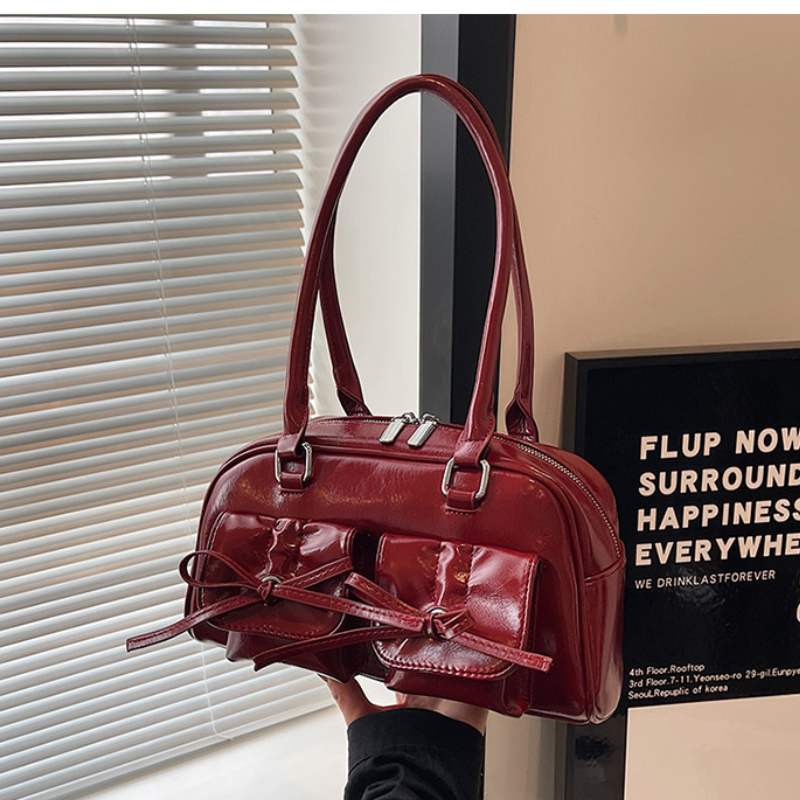 Ballet Style Bow Shoulder Bag