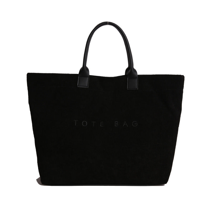 Retro Letter Minimalist Commuter Tote Bag