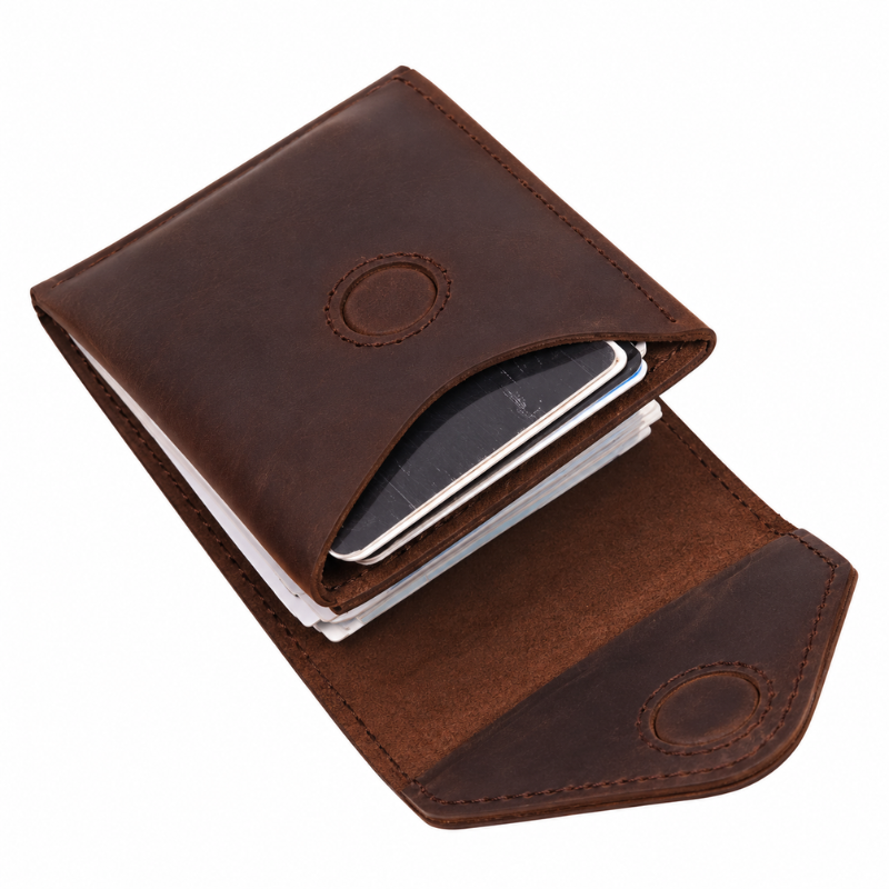 Vintage Craft Men’s Genuine Leather Magnetic Wallet
