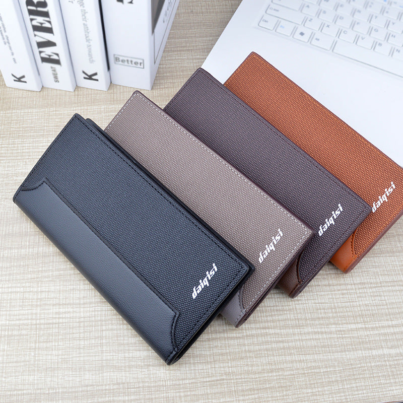 Vertical Style Fashion Stitched Men's  Wallet