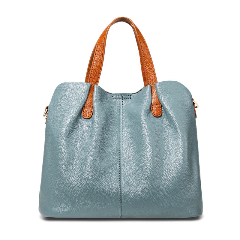 Luxury Cowhide Leather Large Capacity Handbag For Women