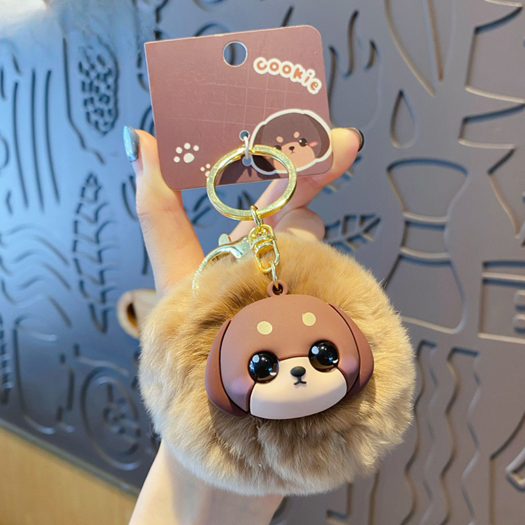 Puffy Pup Keychain