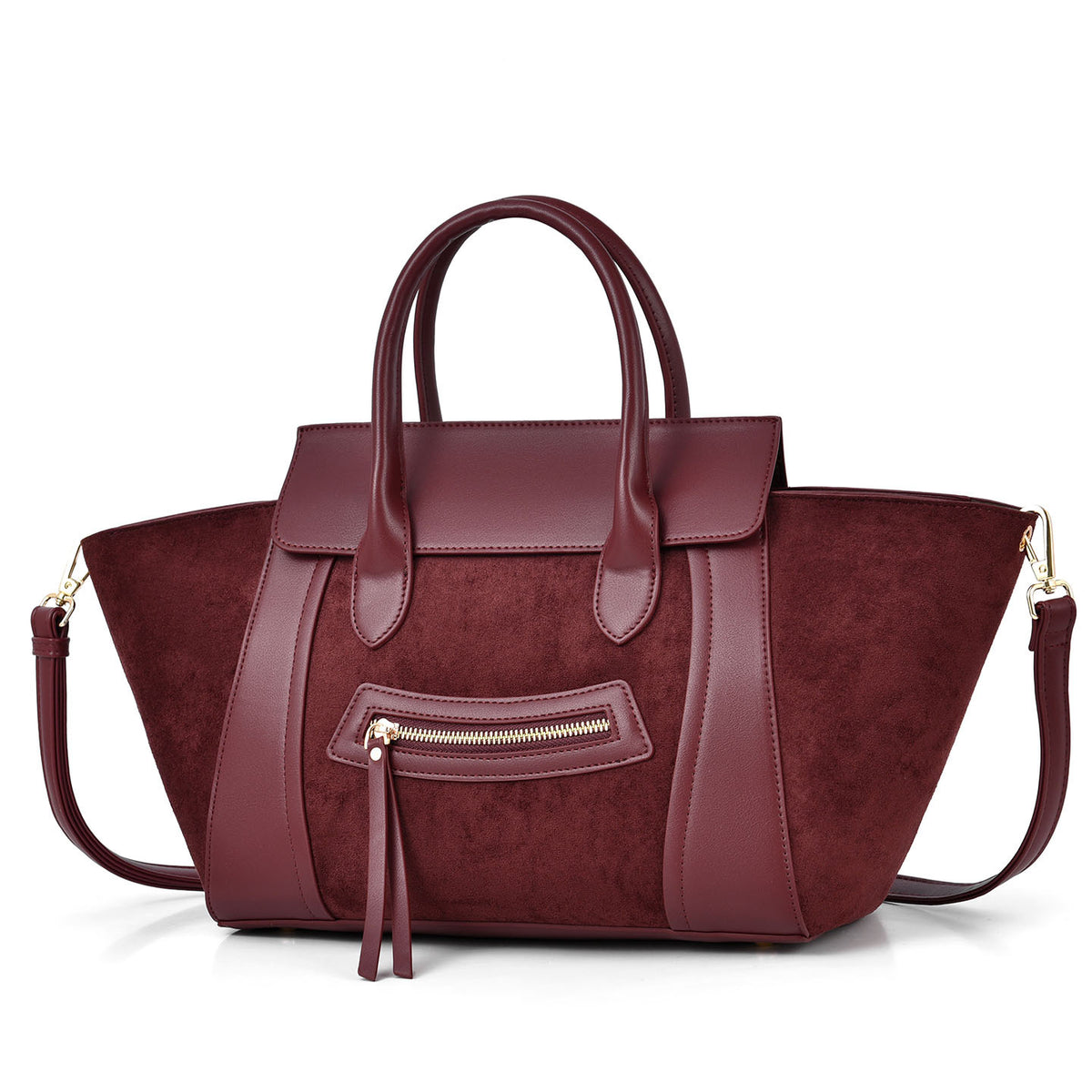 Suede Luxe Commuter Handbag