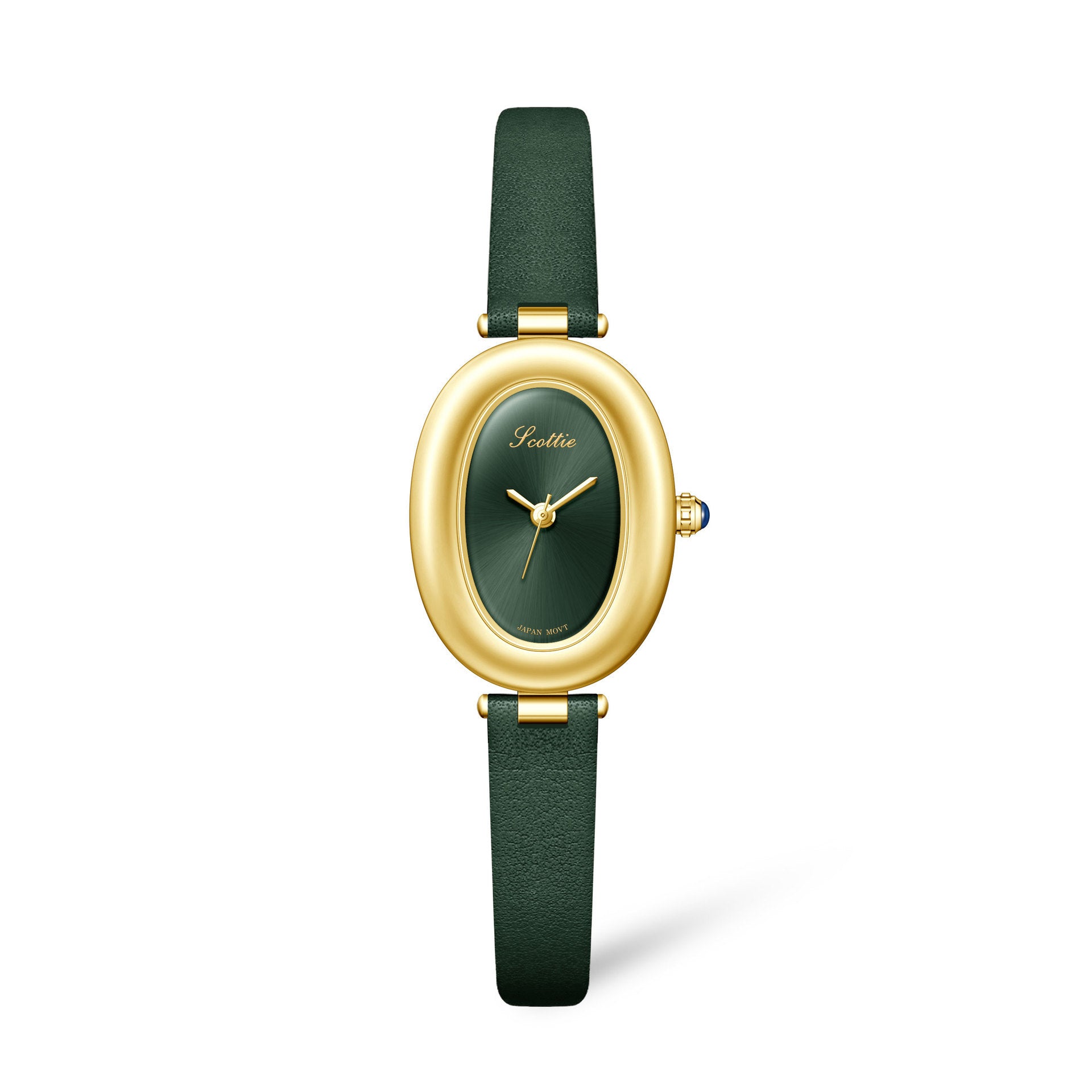 Oval Elegance Leather Watch