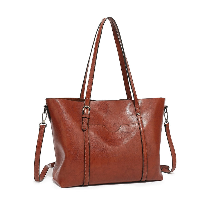 Women's Polished Leather Shoulder Bag