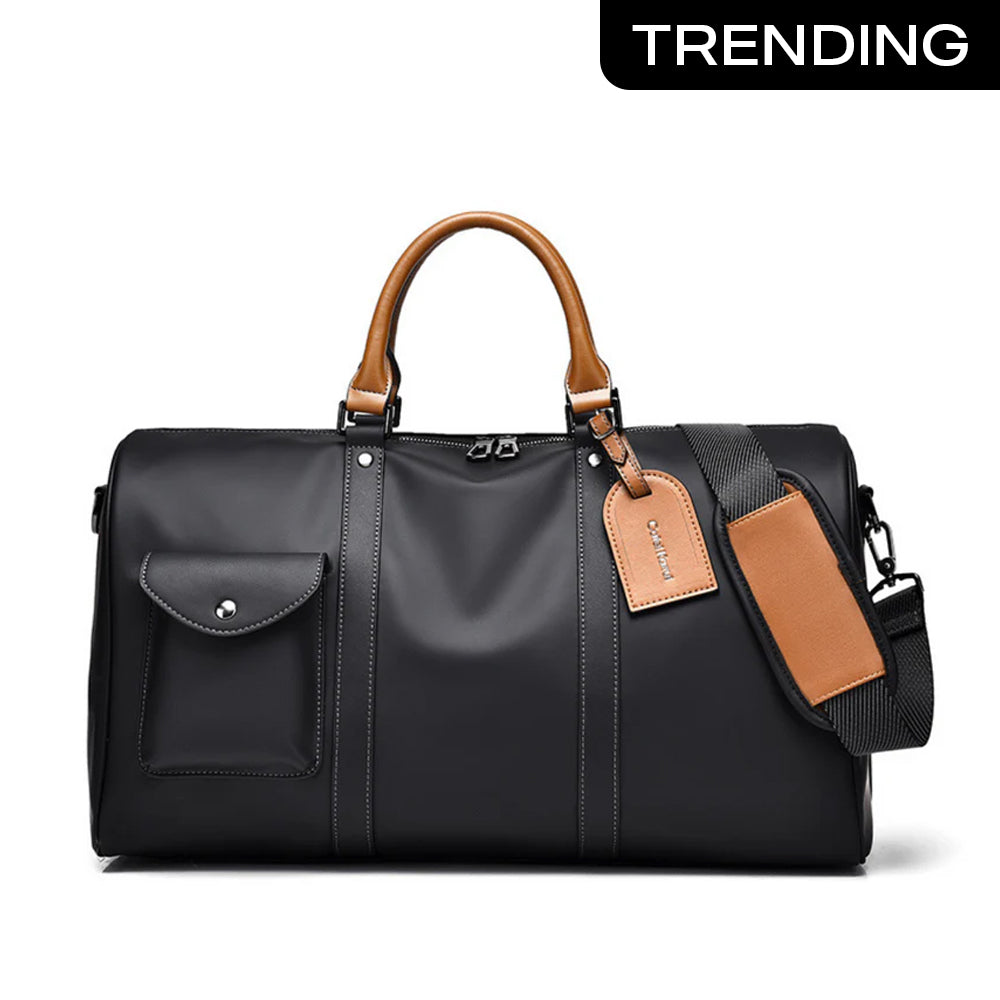 CateiKarrui Durable Large Capacity Leather Duffle Bag