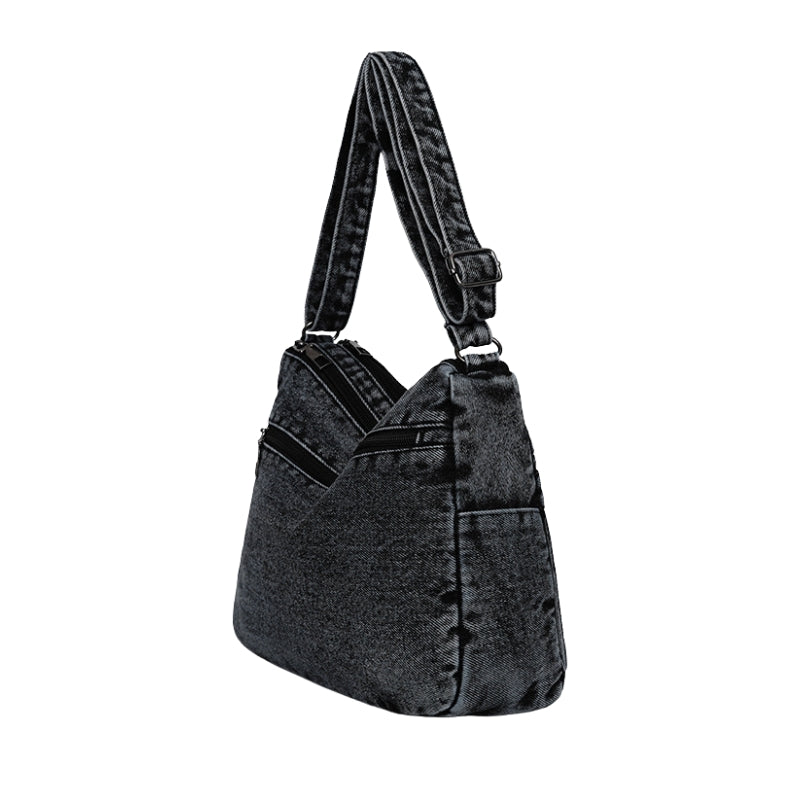 Women's Premium Denim Modern Look Shoulder Bag