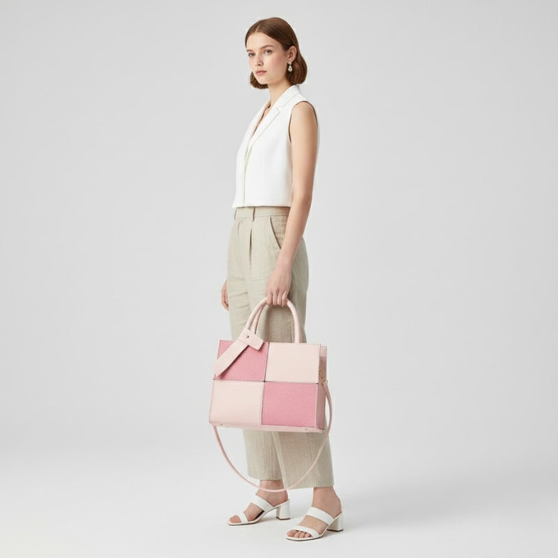 Eleganza Contrast Luxe Large Capacity Shoulder Bag