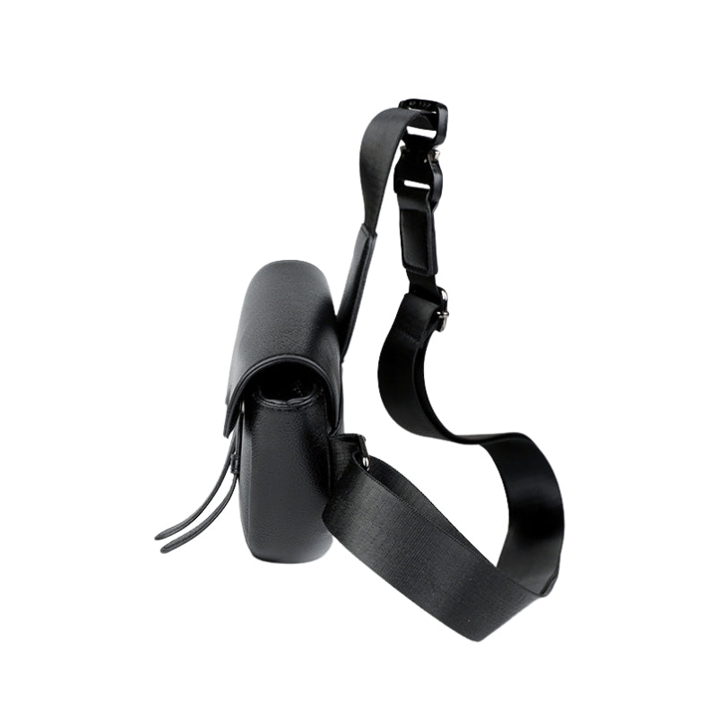 Soft Curve Textured Men's Crossbody saddle Bag