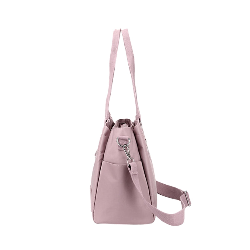 Minimal Shoulder Bag with Zip Pockets