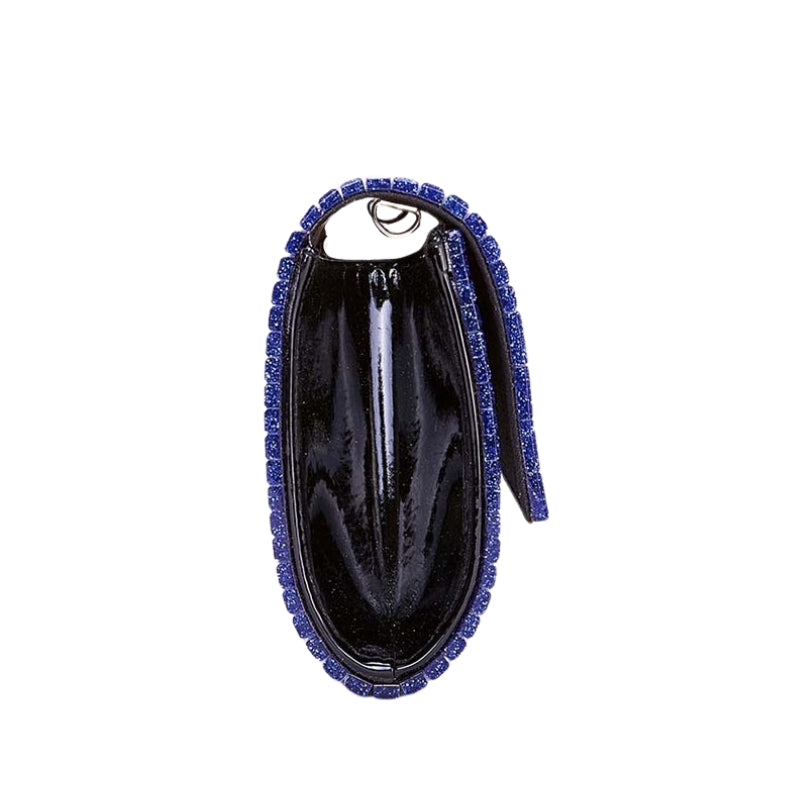 Glitter Infused Horizontal Ribbed Clutch