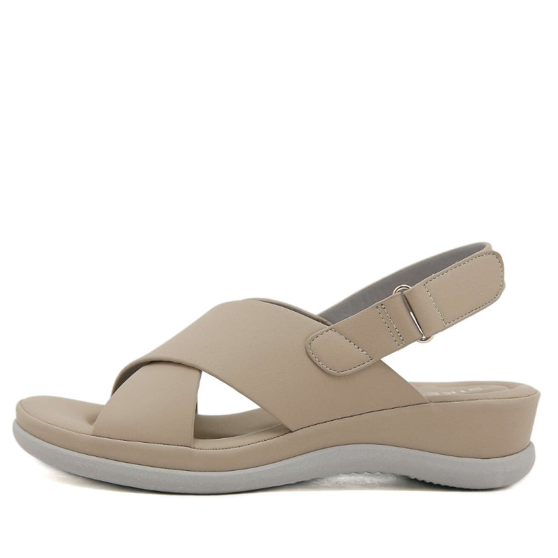 Women Chic Cross Strap Wedge Sandals with Backstrap
