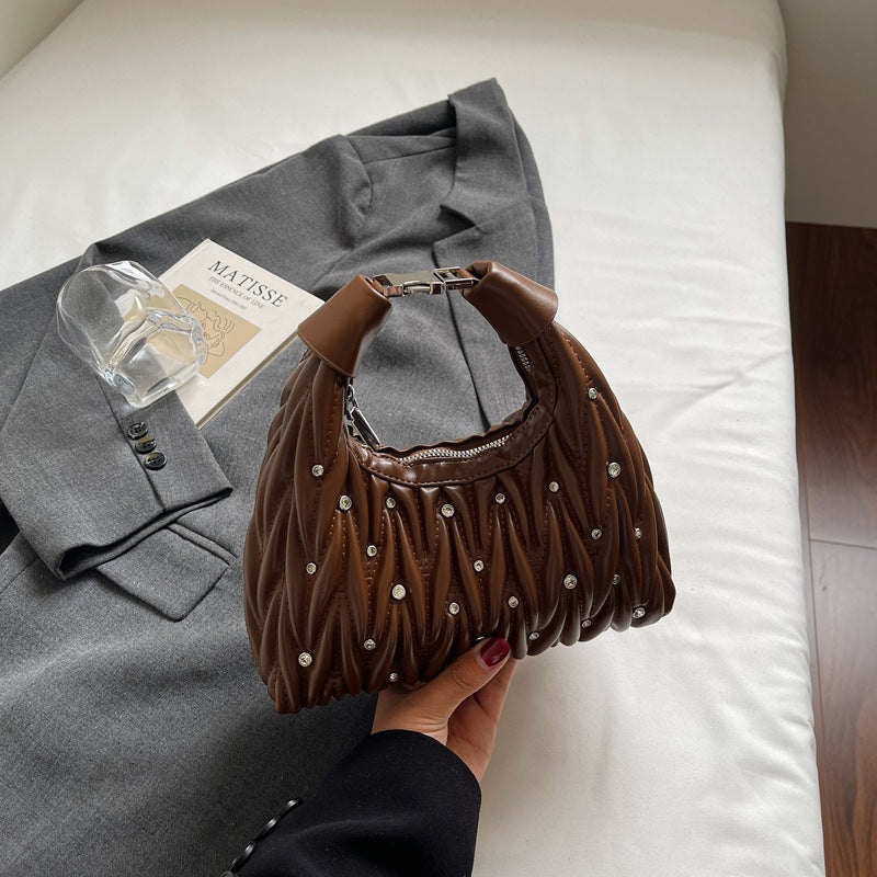 Crystal Pleat Women’s Shoulder Bag