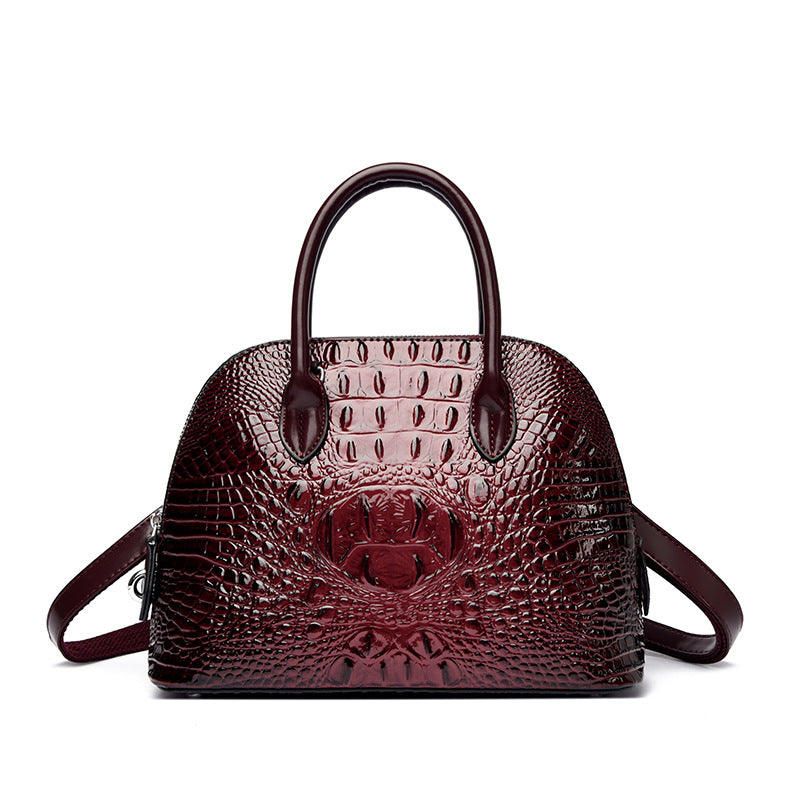 Crocodile Gloss Classic Handbag