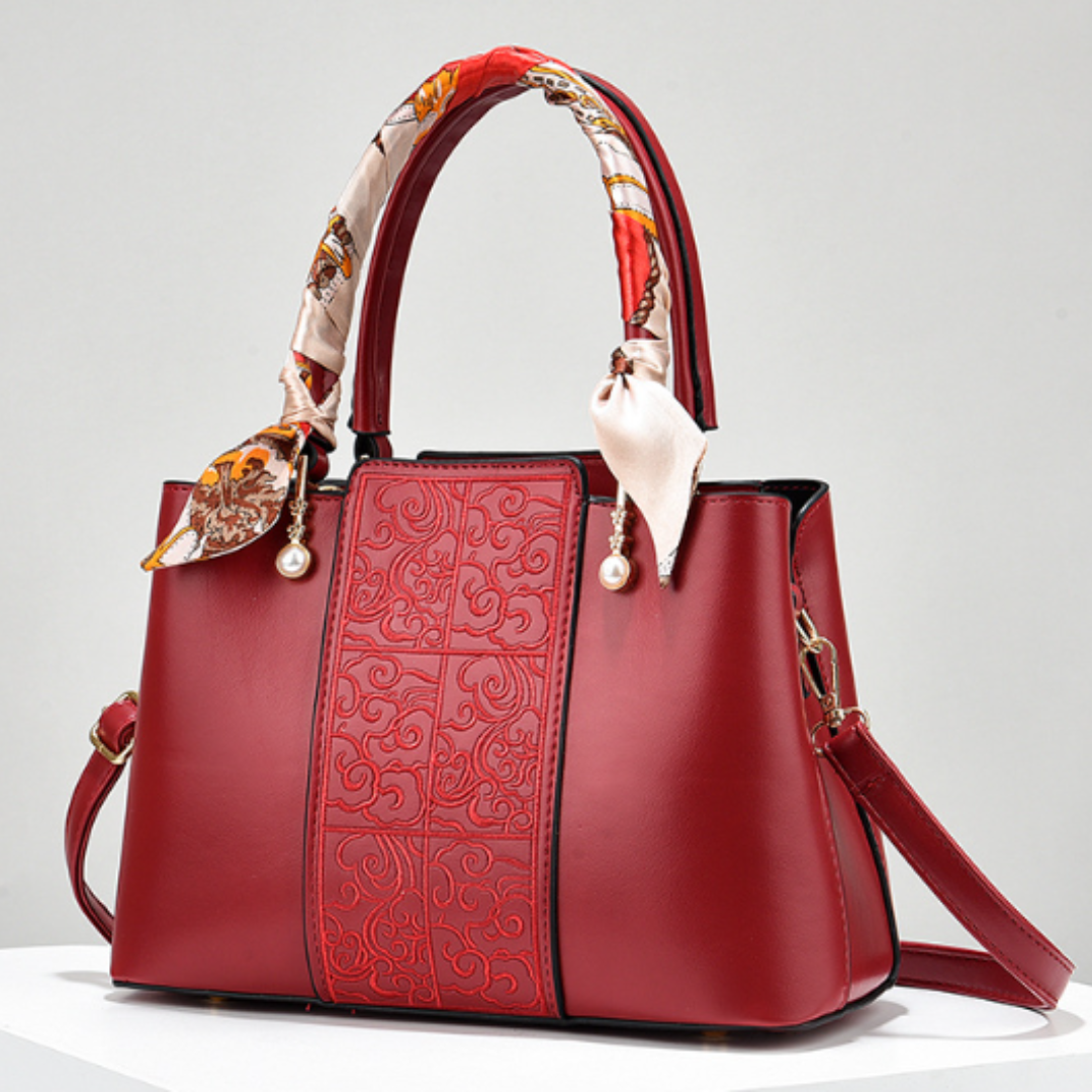 Radiant Red Elegance Handbag