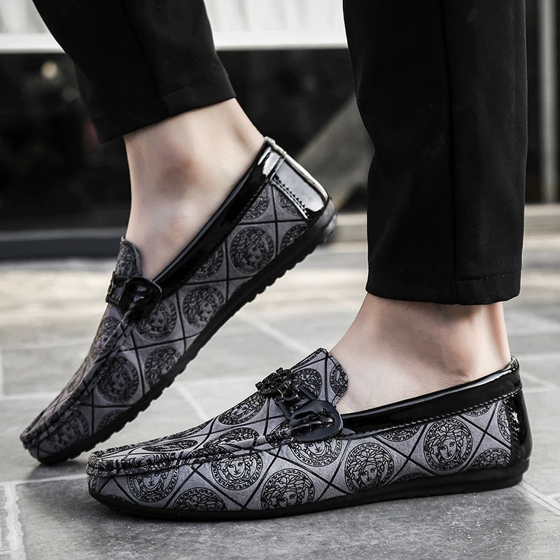 Men's Signature Graphic Motif Dress Loafers